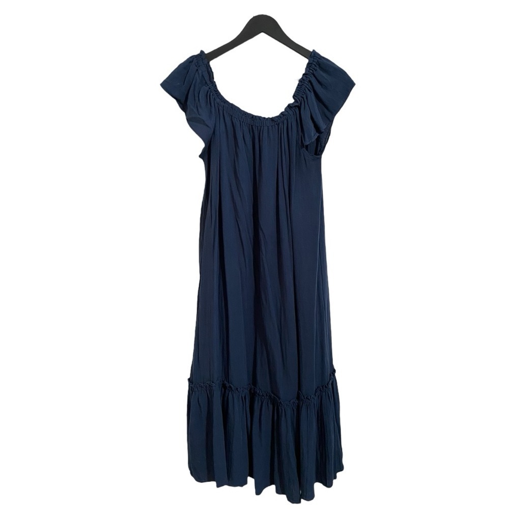 Millibon Blue Ruffled Maxi/Midi Dress I Size:L